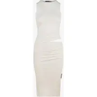 FEMSSY Abito 'TALIA DRESS BROWN' bianco
