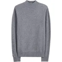GOBI Cashmere Pullover 'Men's Timeless Mock Neck Cashmere Sweater' grigio