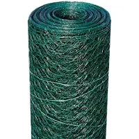 Betafence Rete di recinzione esagonale verde 0,5 m x 5 m 40 mm