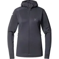 Haglöfs Women's L.I.M Mid Multi II Hood Giacca in pile Donna (S, grigio)