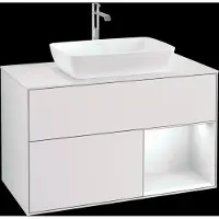 Villeroy & Boch V&B illuminazione a parete del mobile Finion 100, Pl w m, Reg glo wh. Lac, wh. m Lac