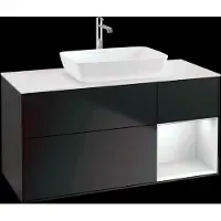 Villeroy & Boch V&B mobile da parete Finion 120cm, Pl w m, Reg wh. m Lac, bla m Lac