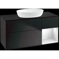 Villeroy & Boch V&B mobile da parete Finion 120cm, Pl b m, Reg wh. m Lac, bla m Lac