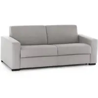 Talamo Italia Divano Letto 3 Posti Zinnia 95x200 cm Nero, Sfoderabile Contenitore Italy