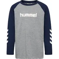 Hummel Maglia funzionale marino / grigio sfumato / bianco