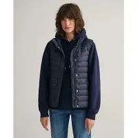 Gant per donna. 4700280 Gilet in piumino leggero blu scuro (XS), Casual, Polister riciclato, Sostenibile, Navy