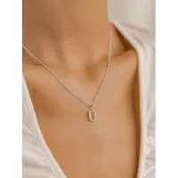 Hey Happiness Collana 'Letter U' argento