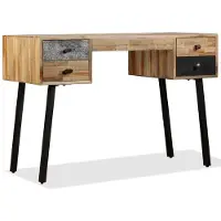 Prolenta Maison Exclusive - Scrivania in legno massello di teak riciclato 110 × 50 × 76 cm