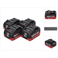 Metabo LiHD Set di 04 batterie 18 V 10,0 Ah sistema CAS (4x 625549000)