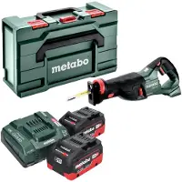 Metabo SSEP 18 LT sega alternativa a batteria 18 V 32 mm + 2x batteria LiHD 8,0 Ah + caricatore + metabox