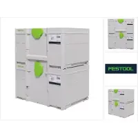 Festool SYS3 M 237 Set di cassette Systainer 396 x 296 x 237 mm - 21,4 l (2x 204843)