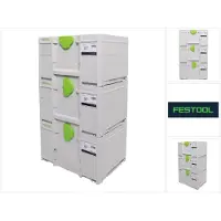 Festool SYS3 M 237 Set di systainer 396 x 296 x 237 mm - 21,4 l (3x 204843)