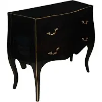 Casa Padrino Comò in stile barocco "", lussuoso, colore nero e oro. Dimensioni: larghezza 85 cm, altezza 78 cm, profondità 37 cm