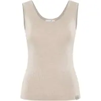 YOU LOOK PERFECT Top in maglia 'TOP BLOSSOM - Geripptes Merino Top mit Rundhals' beige