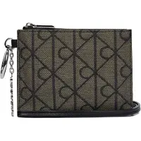 Calvin Klein Script Hardware Jacquard Pouch Lotus Beige/black Jacquard Taglia: OS | Pochette Outlet | Donna | Marrone