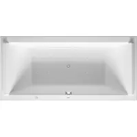 Duravit Starck Bains à remous, à encastrer, double dos inclinés, bâti-support, vidage et trop-plein chromés, Air-System, 1900x900mm, 760340000AS0000, 760340000AS0000