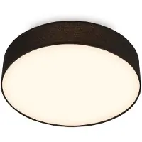 Briloner Plafoniera LED Duck, nera, Ø 38 cm, tessuto, 3000 K