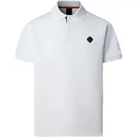 Hackett per uomo. HM5600113 Polo bianca con logo, vestibilità classica. (XL), Bianco, Casual, Cotone, Manica corta