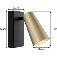 LUCANDE fatto Angelina, ottone/oro, metallo, 1 luce.