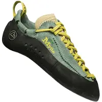 La Sportiva Women's Mythos Eco Scarpette da arrampicata Donna (35,5, nero/olivia)