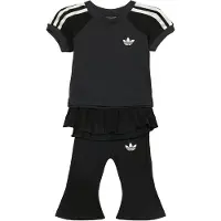 Adidas Originals Set 'SLIM KNITTED TEE LEGGINGS' nero / bianco