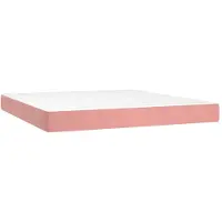 vidaXL Materasso a molle insacchettate rosa 160x200x20 cm in velluto