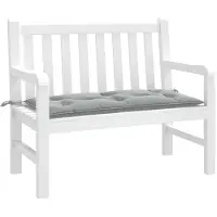 vidaXL Cuscino per panchina da giardino grigio chiaro melange 100x50x7 cm tessuto