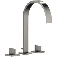 Dornbracht MEM Mélangeur de lavabo à trois trous avec rosaces individuelles, avec garniture d'écoulement, saillie 200mm, 20715782-99, 20715782-99
