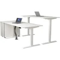 Kerkmann Büromöbelfabrik kerkmann 3813 kerkmann scrivania Move 3, (L) 1.800 mm, acero