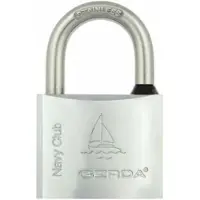 Gerda Lucchetto in acciaio inox Chrome 60Mm / Navy Club