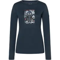 Super.natural Women's Crazy Mouse L/S Maglia merino Donna (M, blu/ various)
