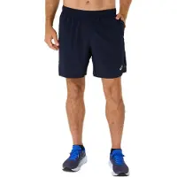 Asics per uomo. 2011D213 Core 7 in pantaloncini blu scuro (L), Sportivo, Multisport, Polister riciclato, Sostenibile, Navy