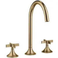 Dornbracht VAIA Mélangeur de lavabo à trois trous avec vidage, poignée croisillon, saillie 168mm, 20713809-39, 20713809-39