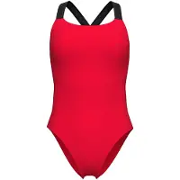 Arena Women's Elastic Solid Swimsuit Costume intero Donna (XL, rosso)