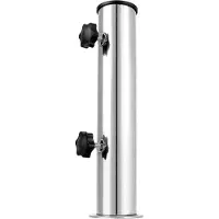 Markenlos RVS Palla per ombrellone Tubo di sostegno per base ombrellone in granito - acciaio inox