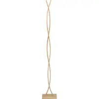 Eglo Lampada da terra a LED Lasana 4, lampada di design per soggiorno, lampada da terra curva, metallo effetto legno, bianco caldo, 143 cm