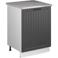 Vicco Mobile lavello cucina Fame-Line Grigio scuro/Bianco 60 cm, Model 62194