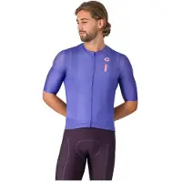Castelli Drittone Logo Jersey Maglietta da ciclismo Uomo (L, lilla)