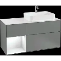 Villeroy & Boch V&B mobile da parete Finion 120cm, Pl w m, Rg l g w Lac, Oli. m Lac