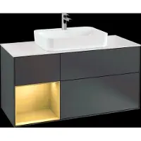 Villeroy & Boch V&B mobile da parete Finion 120cm, Pl w m, Rg li gol m, md bl. m Lac
