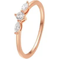 Hey Happiness Anello 'Slim Nexus' oro rosé