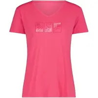 CMP Women's T-Shirt V-Neck Maglia funzionale Donna (34, fuchsia)