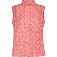 CMP Women's Shirt with Pattern Camicetta Donna (36, rosso)