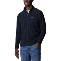 Columbia Klamath Range II Half Zip Pullover in pile Uomo (S - Regular, nero)