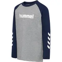 Hummel Maglia funzionale marino / grigio sfumato / bianco