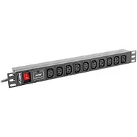 Lanberg Ciabatta Di Alimentazione Per Rack Pdu-10i-0200-iec-bk 10 Prese Ciabatta Di Alimentazione Per Rack Da 19´´ Con 8 Prese