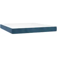 vidaXL Materasso a molle insacchettate blu scuro 160x200x20 cm in velluto