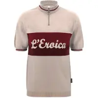 Santini Eroica Vino Wool Jersey Maglietta da ciclismo Uomo (L, fuchsia)