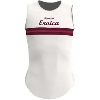 Santini Eroica Timo Baselayer Maglietta tecnica ciclismo Uomo (M/L, bianco/grigio)