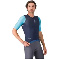 Castelli Corretto Jersey Maglietta da ciclismo Uomo (M, blu)